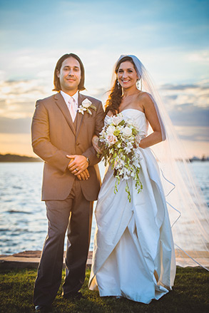 Savannah wedding, bride and groom portrait