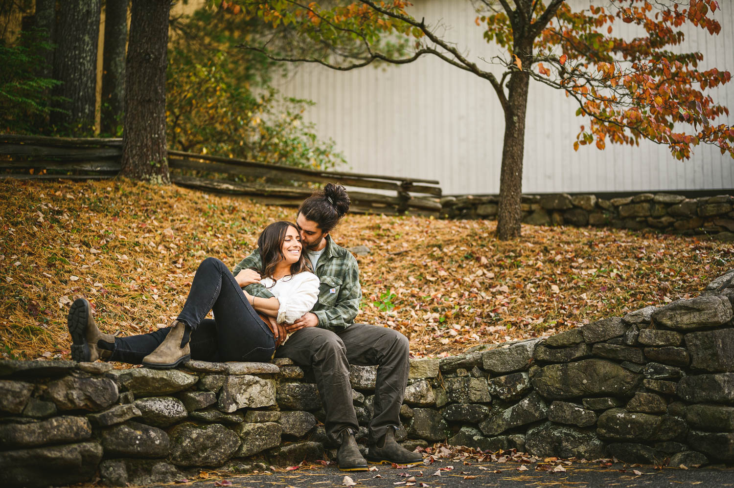 fall engagement session in Asheville nc