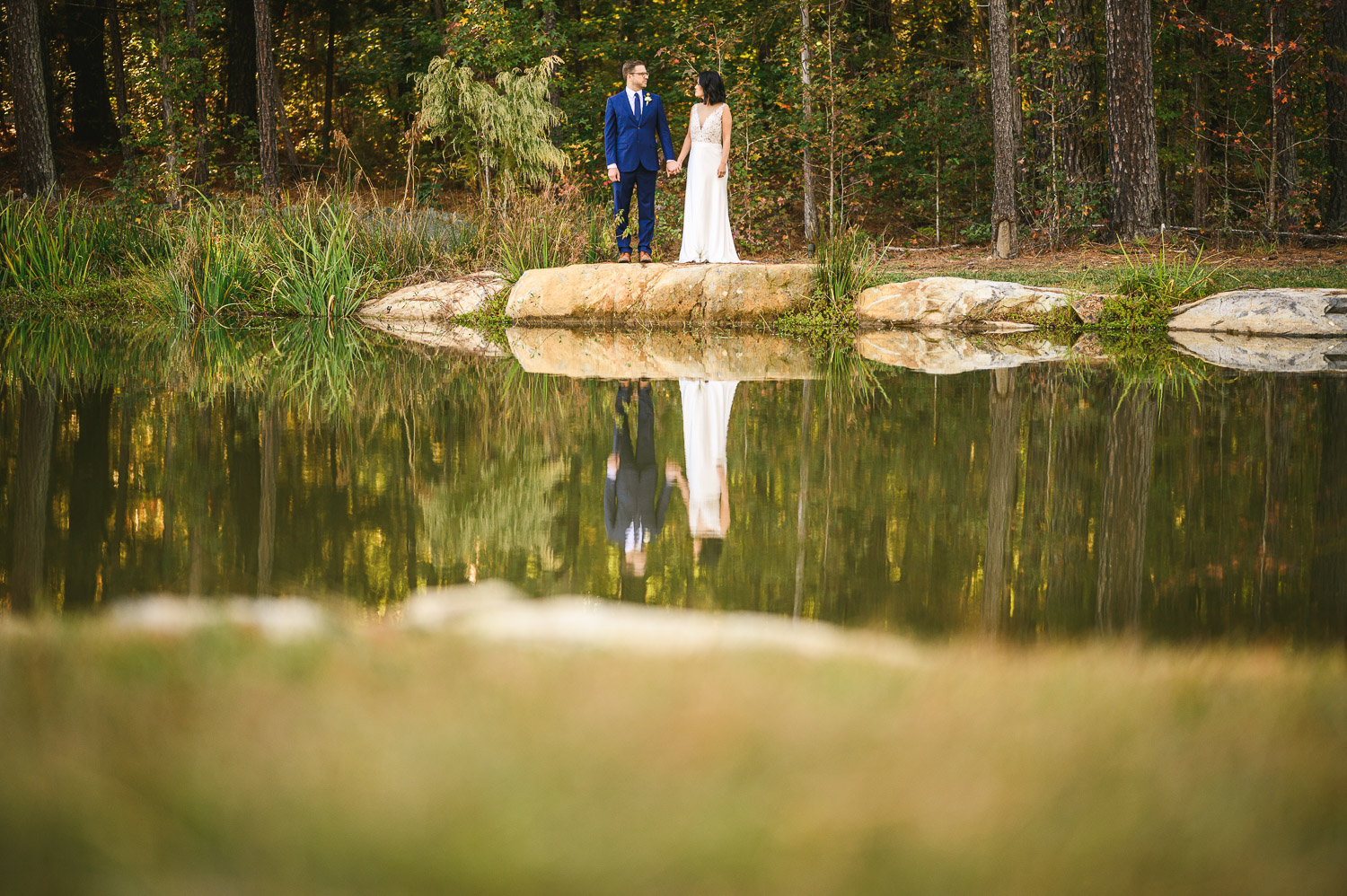 Wedding portrait at Union Grove farm in Chapel Hill North Carolina