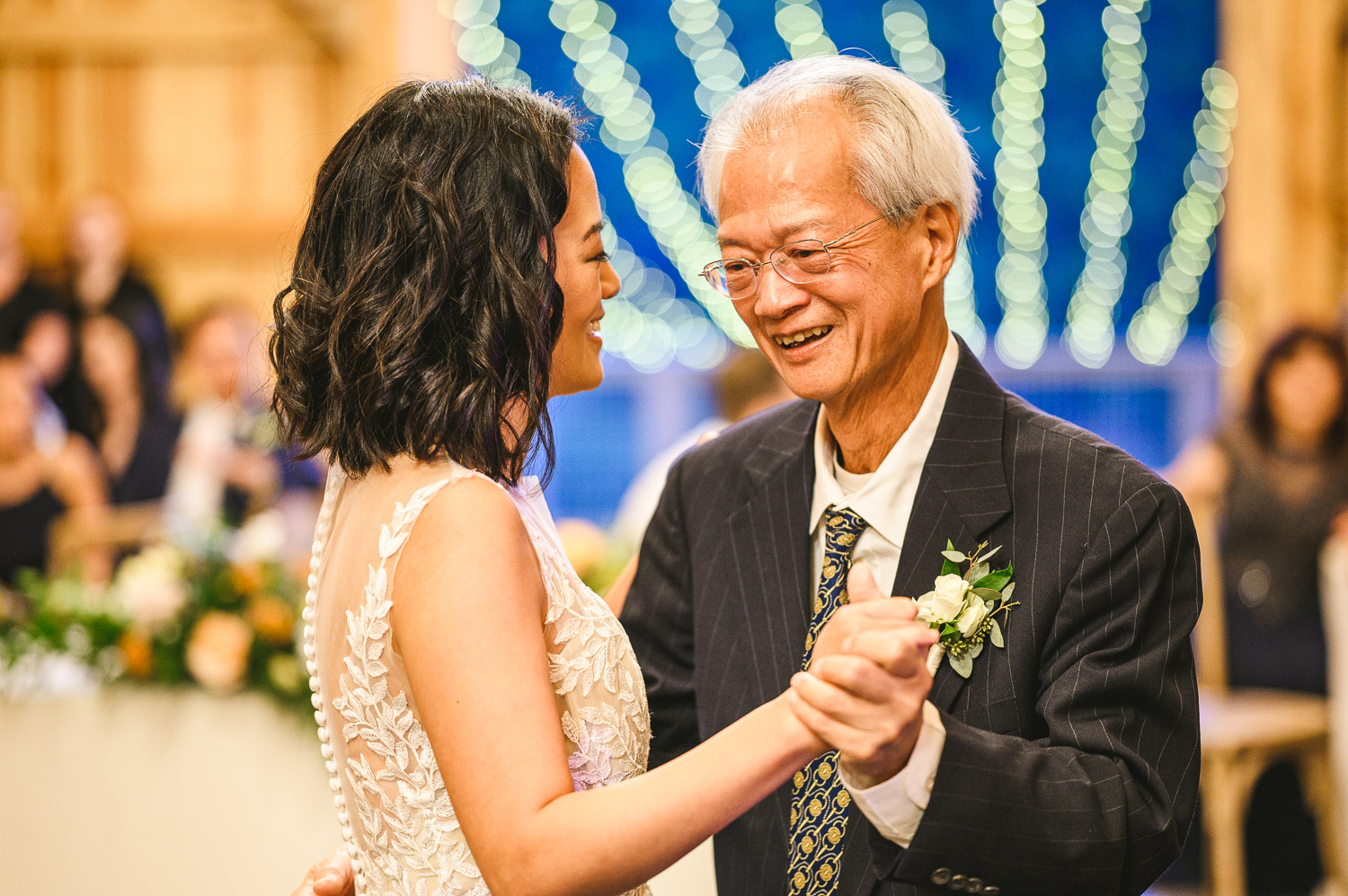 Bride dancing with her father during reception