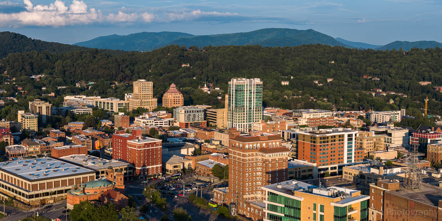 Asheville aerial photo