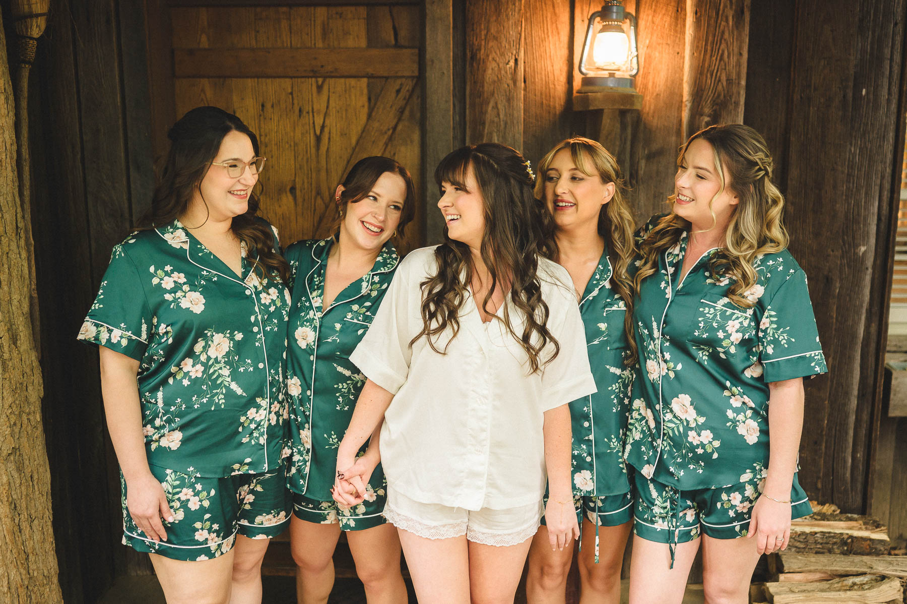 bridesmaids in PJs
