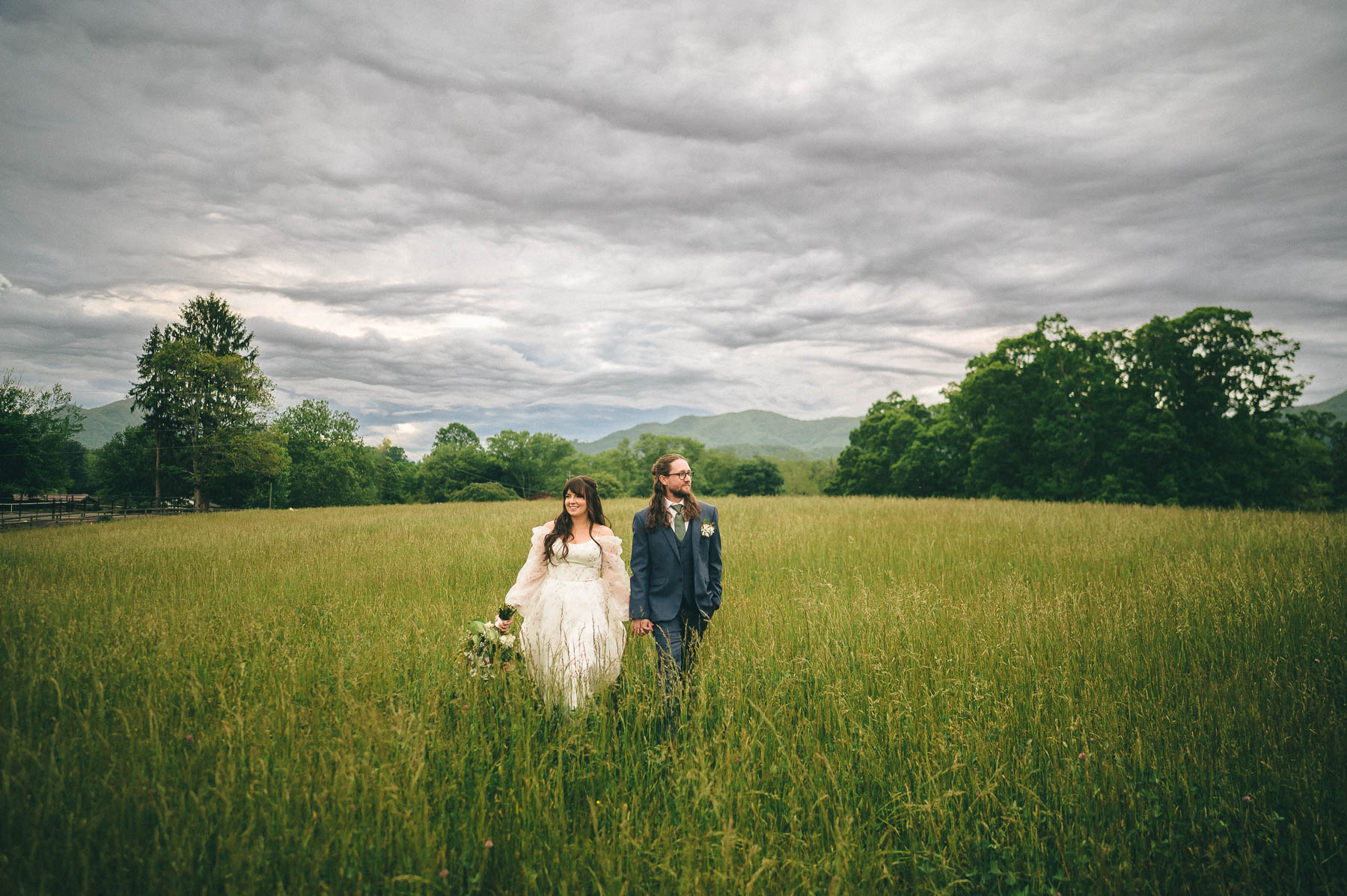 Bride and groom wedding portrait
