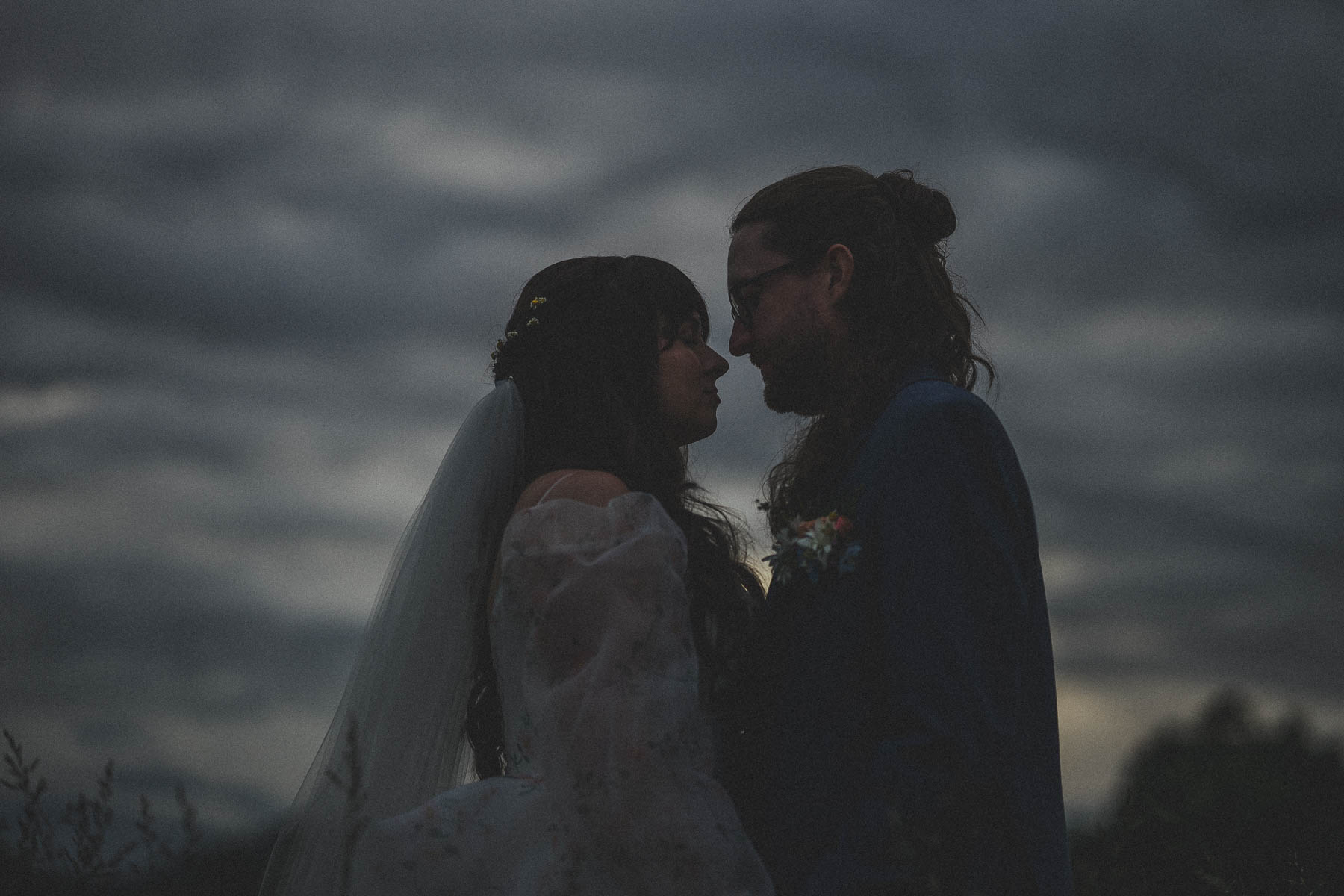 Moody wedding photo